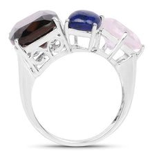 Load image into Gallery viewer, 7.51 Carat Genuine Multi Stone .925 Sterling Silver Ring
