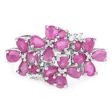 将图片加载到图库查看器，3.51 Carat Genuine Ruby and White Zircon .925 Sterling Silver Ring
