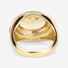 Load image into Gallery viewer, 4.56 Carat Genuine Citrine and White Diamond .925 Sterling Silver Ring
