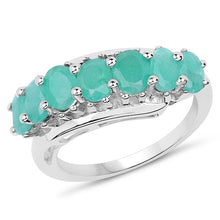 Load image into Gallery viewer, 1.64 Carat Genuine Emerald Sterling Silver Ring
