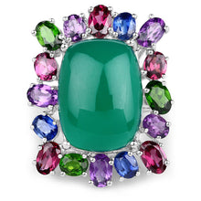 Load image into Gallery viewer, 26.67 Carat Genuine Multi Stones .925 Sterling Silver Ring
