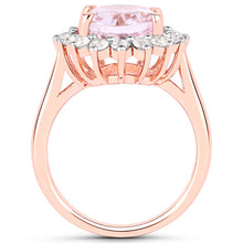 Load image into Gallery viewer, 5.56 Carat Genuine Kunzite and White Topaz .925 Sterling Silver Ring
