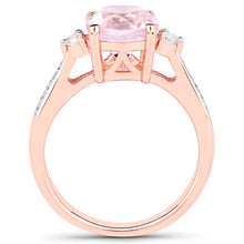 Load image into Gallery viewer, 2.73 Carat Genuine Kunzite and White Topaz .925 Sterling Silver Ring
