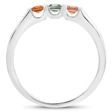 将图片加载到图库查看器，0.68 Carat Genuine Multi Sapphire .925 Sterling Silver Ring
