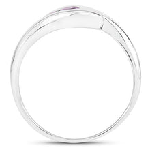 Load image into Gallery viewer, 0.54 Carat Genuine Amethyst .925 Sterling Silver Ring
