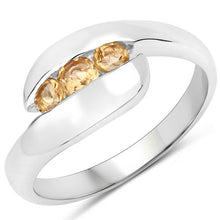 将图片加载到图库查看器，0.55 Carat Genuine Citrine .925 Sterling Silver Ring
