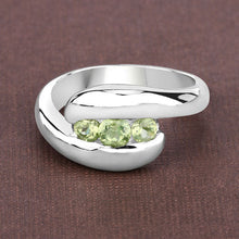 将图片加载到图库查看器，0.56 Carat Genuine Peridot .925 Sterling Silver Ring
