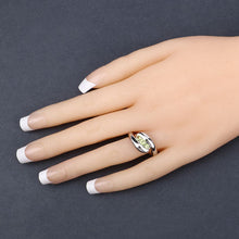 将图片加载到图库查看器，0.56 Carat Genuine Peridot .925 Sterling Silver Ring
