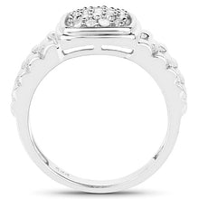 Load image into Gallery viewer, 0.25 Carat Genuine White Diamond .925 Sterling Silver Ring
