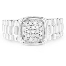 Load image into Gallery viewer, 0.25 Carat Genuine White Diamond .925 Sterling Silver Ring
