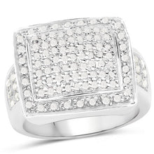 Load image into Gallery viewer, 0.61 Carat Genuine White Diamond .925 Sterling Silver Ring
