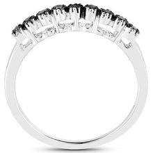 将图片加载到图库查看器，0.32 Carat Genuine Multi Diamond .925 Sterling Silver Ring
