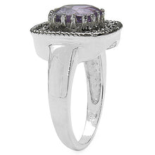 Load image into Gallery viewer, 2.53 Carat Genuine Amethyst &amp; Tanzanite .925 Sterling Silver Ring
