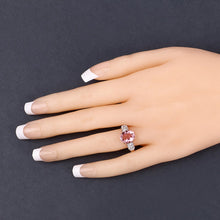 Load image into Gallery viewer, 3.11 Carat Genuine Pink Tourmaline and White Diamond 14K Rose Gold Ring
