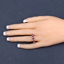 Load image into Gallery viewer, 1.61 Carat Genuine Ruby and White Diamond 14K White Gold Ring

