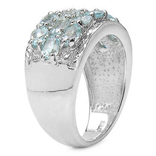 Load image into Gallery viewer, 3.24 Carat Genuine Blue Topaz &amp; White Topaz .925 Sterling Silver Ring
