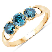 Load image into Gallery viewer, 1.03 Carat Genuine Blue Diamond 14K Yellow Gold Ring
