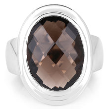 Load image into Gallery viewer, 7.90 Carat Genuine Smoky Quartz .925 Sterling Silver Ring
