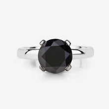 Load image into Gallery viewer, 3.00 Carat Genuine Black Diamond 14K White Gold Ring
