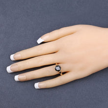 Load image into Gallery viewer, 3.00 Carat Genuine Black Diamond 14K Yellow Gold Ring
