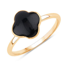 Load image into Gallery viewer, 1.00 Carat Genuine Black Onyx 14K Yellow Gold Ring

