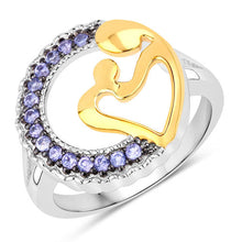 Load image into Gallery viewer, 0.28 Carat Genuine Tanzanite .925 Sterling Silver Ring
