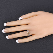Load image into Gallery viewer, 0.44 Carat Genuine Peridot .925 Sterling Silver Ring
