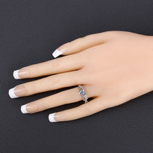 Load image into Gallery viewer, 0.52 Carat Genuine Swiss Blue Topaz .925 Sterling Silver Ring

