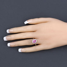 Load image into Gallery viewer, 1.83 Carat Genuine Ruby and White Diamond 14K White Gold Ring
