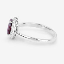 Load image into Gallery viewer, 1.30 Carat Genuine Ruby and White Diamond 14K White Gold Ring
