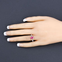 Load image into Gallery viewer, 1.58 Carat Genuine Ruby and White Diamond 14K Yellow Gold Ring
