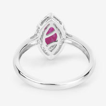 Load image into Gallery viewer, 1.57 Carat Genuine Ruby and White Diamond 14K White Gold Ring
