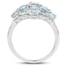 Load image into Gallery viewer, 3.24 Carat Genuine Blue Topaz .925 Sterling Silver Ring
