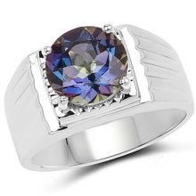 Load image into Gallery viewer, 4.75 Carat Genuine Mystic Topaz .925 Sterling Silver Ring

