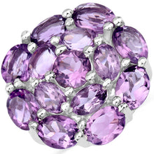 将图片加载到图库查看器，9.28 Carat Genuine Amethyst .925 Sterling Silver Ring
