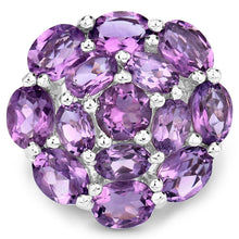将图片加载到图库查看器，9.28 Carat Genuine Amethyst .925 Sterling Silver Ring
