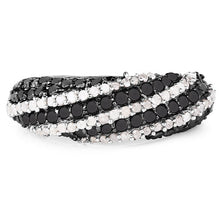 Load image into Gallery viewer, 1.25 Carat Genuine Black Diamond &amp; White Diamond .925 Sterling Silver Ring

