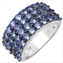 Load image into Gallery viewer, 3.08 Carat Genuine Tanzanite .925 Sterling Silver Ring
