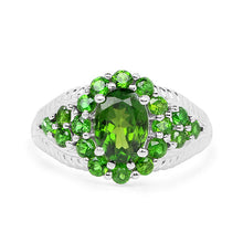 Load image into Gallery viewer, 2.28 Carat Genuine Chrome Diopside .925 Sterling Silver Ring
