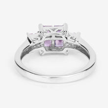 Load image into Gallery viewer, 0.96 Carat Genuine Pink Sapphire  .925 Sterling Silver Ring
