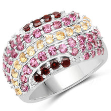 Load image into Gallery viewer, 2.35 Carat Genuine Multi Stone .925 Sterling Silver Ring
