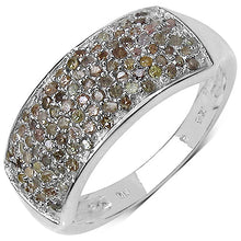 Load image into Gallery viewer, 0.42 Carat Genuine White Diamond .925 Sterling Silver Ring
