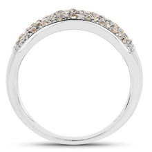 Load image into Gallery viewer, 0.42 Carat Genuine White Diamond .925 Sterling Silver Ring
