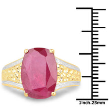 将图片加载到图库查看器，7.50 Carat Glass Filled Ruby .925 Sterling Silver Ring
