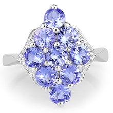 Load image into Gallery viewer, 2.07 Carat Genuine Tanzanite .925 Sterling Silver Ring
