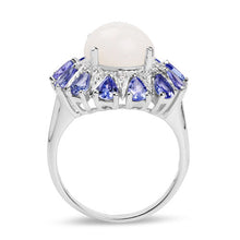 Load image into Gallery viewer, 4.25 Carat Genuine Opal, Tanzanite &amp; White Topaz .925 Sterling Silver Ring
