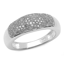 将图片加载到图库查看器，0.49 Carat Genuine White Diamond .925 Sterling Silver Ring

