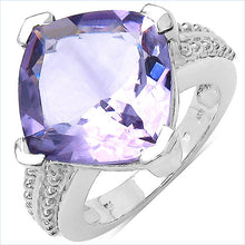 将图片加载到图库查看器，10.30 Carat Genuine Amethyst .925 Sterling Silver Ring
