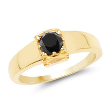 Load image into Gallery viewer, 0.50 Carat Genuine Black Diamond .925 Sterling Silver Ring
