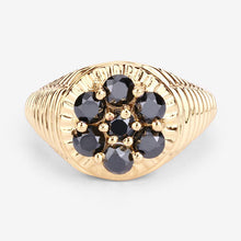 将图片加载到图库查看器，0.91 Carat Genuine Black Diamond .925 Sterling Silver Ring

